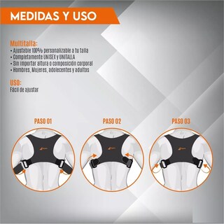 Foto 3 | Foto 3 | Corrector Postura Espalda Para Hombre Y Mujer Faja Ajustable Eo Safe Imports Esi-17866 Negro