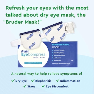 Foto 5 | Foto 5 | Compresa Para Ojos Moist Heat Bruder De Acción Rápida Alivia Los Ojos Secos - Venta Internacional.