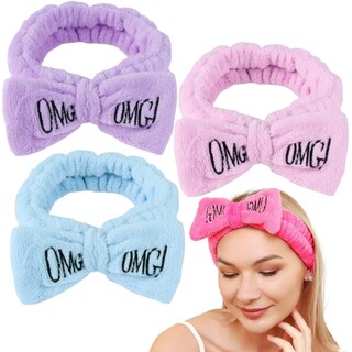 Foto 1 | Foto 1 | 3 Diademas Para Spa Con Moño Omg Suave Peluche Banda Cabello