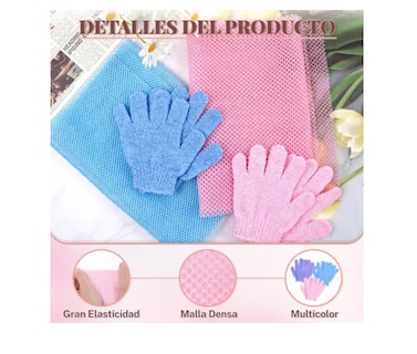 Foto 3 | Foto 3 | Guantes y Esponjas Exfoliantes 6 Piezas