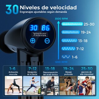 Foto 3 | Foto 3 | Pistola Masajeadora Para Cuerpo Keelead K026 Negro