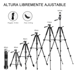 Foto 2 | Foto 2 | Tripié para Fotografía Profesional y Video Eo Safe Imports ESI-9659 Negro Plegable