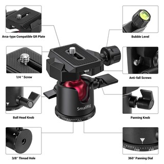 Foto 3 | Foto 3 | Trípode Con Cabeza Esférica Smallrig Panoramic Con Tornillo 1/4 De Rosca 3/8 - Venta Internacional.