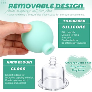 Foto 3 | Foto 3 | Juego De Copas Bbto De Vidrio Y Silicona Para Cuerpo Cara Y Piernas - Venta Internacional.
