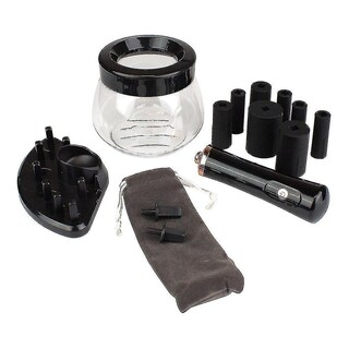 Foto 2 | Foto 2 | Limpiador De Brochas De Maquillaje Huoguo Herramienta Cosmética Negra Con 8 Collares - Venta Internacional.