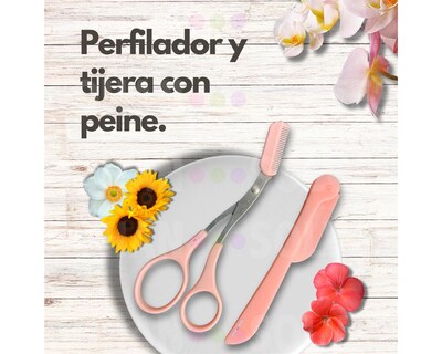 Foto 2 | Foto 2 | Perfilador y Tijera con Peine para Cejas Blanco