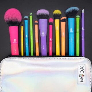 Foto 2 | Foto 2 | Set De Brochas De Maquillaje Moda Totally Electric De 13 Piezas Con Funda Con Cierre - Venta Internacional.