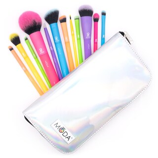 Foto 5 | Foto 5 | Set De Brochas De Maquillaje Moda Totally Electric De 13 Piezas Con Funda Con Cierre - Venta Internacional.