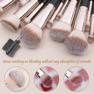 Foto 5 | Foto 5 | Juego De Brochas De Maquillaje Magefy, 22 Unidades, Con Funda Sintética Negra Y Dorada - Venta Internacional.
