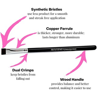 Foto 3 | Foto 3 | Pincel De Maquillaje Beauty Junkees Flat Definer Eyeliner Small - Venta Internacional.