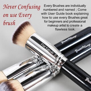 Foto 6 | Foto 6 | Set De Brochas De Maquillaje Bueart Design Essential, 10 Unidades, Color Negro Perlado - Venta Internacional.