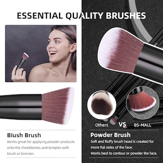 Foto 3 | Foto 3 | Juego De Brochas De Maquillaje Bs-mall Premium Sintéticas De 14 Piezas - Venta Internacional.