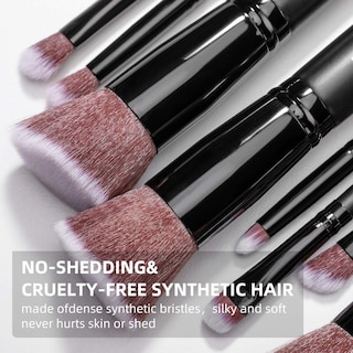 Foto 4 | Foto 4 | Juego De Brochas De Maquillaje Bs-mall Premium Sintéticas De 14 Piezas - Venta Internacional.