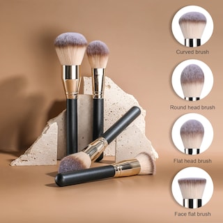 Foto 2 | Foto 2 | Set De Brochas De Maquillaje Bs-mall Premium Foundation, 4 Piezas - Venta Internacional.