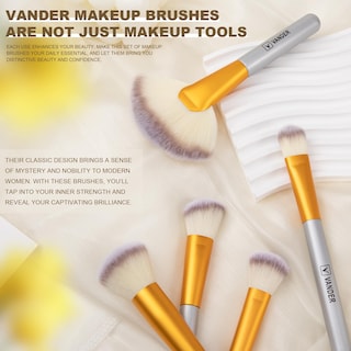 Foto 5 | Foto 5 | Set De Brochas De Maquillaje Vander, 24 Piezas, Sintéticas, Con Bolsa De Viaje - Venta Internacional.