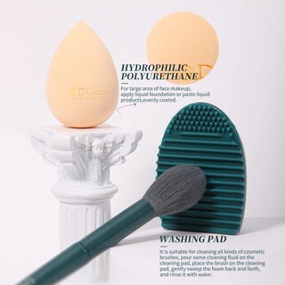 Foto 4 | Foto 4 | Set De Brochas De Maquillaje Ducare, 17 Unidades, Con Tapete De Limpieza Y Esponja - Venta Internacional.