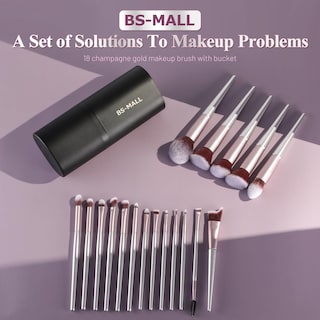 Foto 6 | Foto 6 | Set De Brochas De Maquillaje Bs-mall, 18 Unidades, Fibra Sintética De Primera Calidad - Venta Internacional.