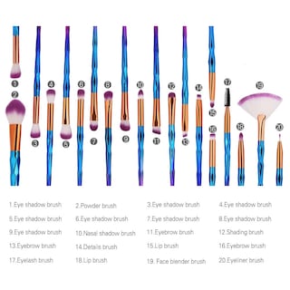 Foto 4 | Foto 4 | Set De Brochas De Maquillaje Kolight Cosmetic Eye Shadow, 20 Unidades, Color Morado - Venta Internacional.