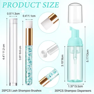 Foto 2 | Foto 2 | Kit De Limpieza Para Extensiones De Pestañas Zhehao, 80 Unidades Con Champú, 60 Ml - Venta Internacional.