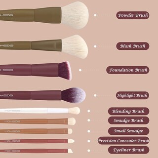 Foto 2 | Foto 2 | Set De Brochas De Maquillaje Eigshow Essential Kabuki 9 Piezas Para Mujer - Venta Internacional.
