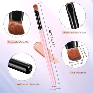 Foto 3 | Foto 3 | Brocha Correctora De Fibra Sintética Patelai, 12 Piezas (rosa) - Venta Internacional.