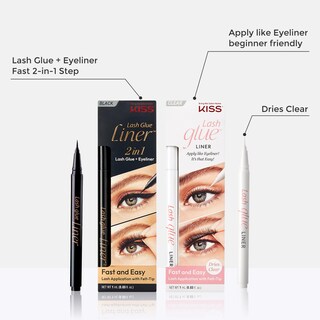 Foto 4 | Foto 4 | Delineador De Ojos Lash Glue Kiss Lash Glueliner 2 En 1 Con 1 Delineador Adhesivo - Venta Internacional.