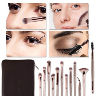 Foto 5 | Foto 5 | Set De Brochas De Maquillaje Daubigny, 12 Unidades, Sombra De Ojos Con Bolsa - Venta Internacional.