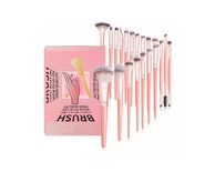 Kit Brochas 20 Pcs Maquillaje Rosa