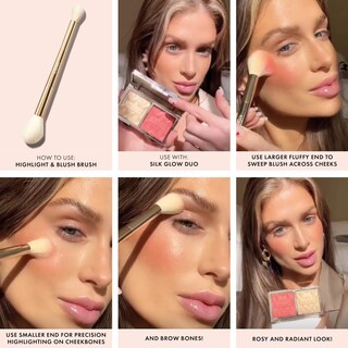 Foto 3 | Foto 3 | Brocha De Maquillaje Iconic London Highlight And Blush Duo Brush - Venta Internacional.