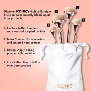 Foto 2 | Foto 2 | Set De Brochas De Maquillaje Iconic London Luxury Hd Blend Base Set - Venta Internacional.