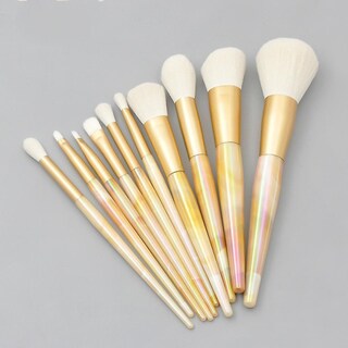 Foto 4 | Foto 4 | Set De Brochas De Maquillaje Huoguo  Mango De Plástico Jaspeado  10 Unidades - Venta Internacional.