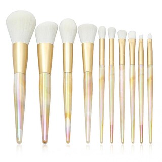 Foto 5 | Foto 5 | Set De Brochas De Maquillaje Huoguo  Mango De Plástico Jaspeado  10 Unidades - Venta Internacional.