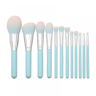 Foto 5 | Foto 5 | Juego De Brochas De Maquillaje Huoguo Mango De Madera Azul Claro 12 Piezas - Venta Internacional.