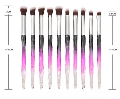 Foto 1 | Foto 1 | Set De Brochas De Maquillaje Huoguo Crystal Handle  10 Unidades - Venta Internacional.