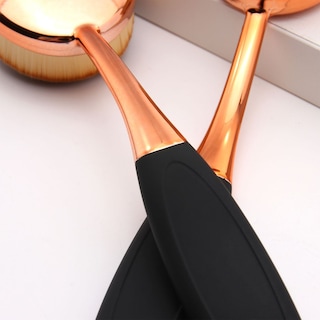 Foto 4 | Foto 4 | Brocha Cosmética Genérica Gold Handle Con Rayas 3d Rosas - Venta Internacional.