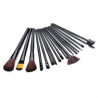 Foto 4 | Foto 4 | Set De Brochas De Maquillaje Genérica De 18 Piezas Con Bolsa Negra Para Cabello Sintético - Venta Internacional.