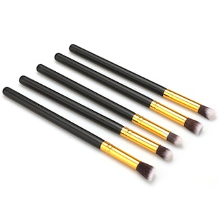 Foto 2 | Foto 2 | Juego De Brochas De Maquillaje De Madera Sintética Color Negro Sombra En Polvo 5 Unidades - Venta Internacional.