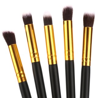 Foto 3 | Foto 3 | Juego De Brochas De Maquillaje De Madera Sintética Color Negro Sombra En Polvo 5 Unidades - Venta Internacional.