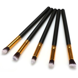 Foto 4 | Foto 4 | Juego De Brochas De Maquillaje De Madera Sintética Color Negro Sombra En Polvo 5 Unidades - Venta Internacional.