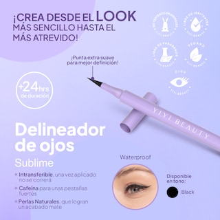 Foto 3 | Foto 3 | Kit de Ojos YIYI BEAUTY con Delineador Sublime y Máscara Dream Lash para una Mirada Intensa y Cautivadora