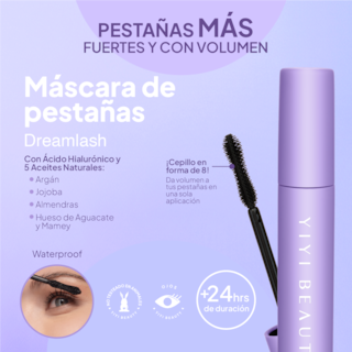 Foto 5 | Foto 5 | Kit de Ojos YIYI BEAUTY con Delineador Sublime y Máscara Dream Lash para una Mirada Intensa y Cautivadora