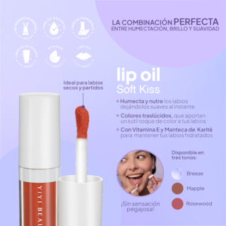 Foto 5 | Foto 5 | Pack de Aceite y Delineador Labial Rosewood Soft Kiss de YIYI BEAUTY