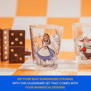 Foto 3 | Foto 3 | Set De Minivasos De Whisky De Disney Alicia En El País De Las Maravillas X4 - Venta Internacional.