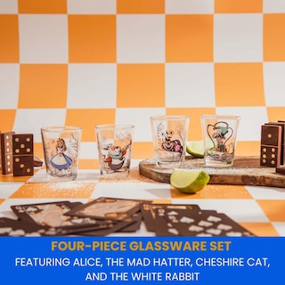 Foto 4 | Foto 4 | Set De Minivasos De Whisky De Disney Alicia En El País De Las Maravillas X4 - Venta Internacional.