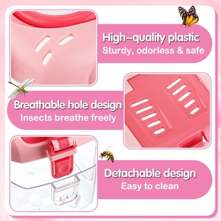 Foto 3 | Foto 3 | Kit De Captura De Insectos Biubee, Kit De Captura De Insectos Con Red Para Mariposas, Color Rosa - Venta Internacional.