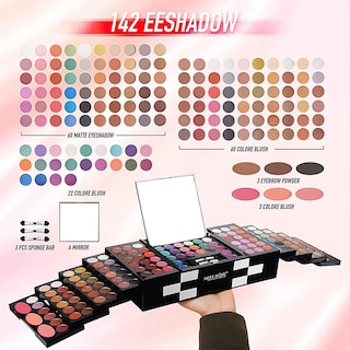 Foto 4 | Foto 4 | Set De Maquillaje Miss Rose M 148 Colores Con Lápiz Labial Y Delineador De Ojos - Venta Internacional.