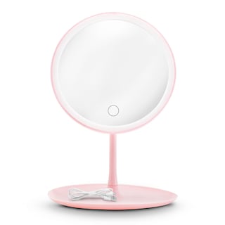 Foto 1 | Foto 1 | Espejo Para Maquillaje Andromeda Inc color Rosa luz Led Redondo 3 Niveles Recargable