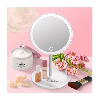 Foto 2 | Foto 2 | Espejo De Maquillaje con 3 Tonos Luz Led Recargable Elegate Blanco