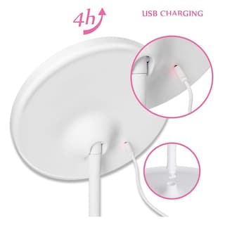 Foto 6 | Foto 6 | Espejo De Maquillaje con 3 Tonos Luz Led Recargable Elegate Blanco