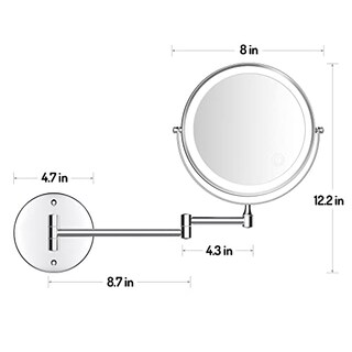 Foto 8 | Foto 8 | Venta Internacional - Espejo de Maquillaje Rocollos para Montaje en Pared Iluminado con Aumento de 10x